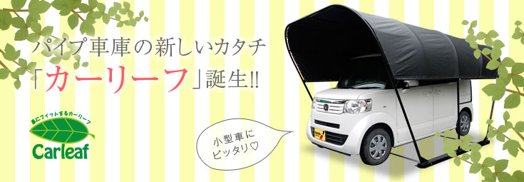 パイプ車庫の新しいカタチ「カーリーフ」誕生！小型車にピッタリ