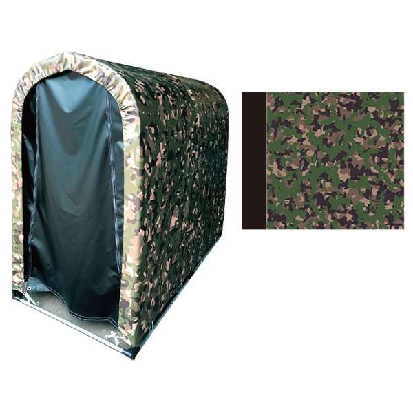 迷彩柄　サイクルハウス2台用　グリーン