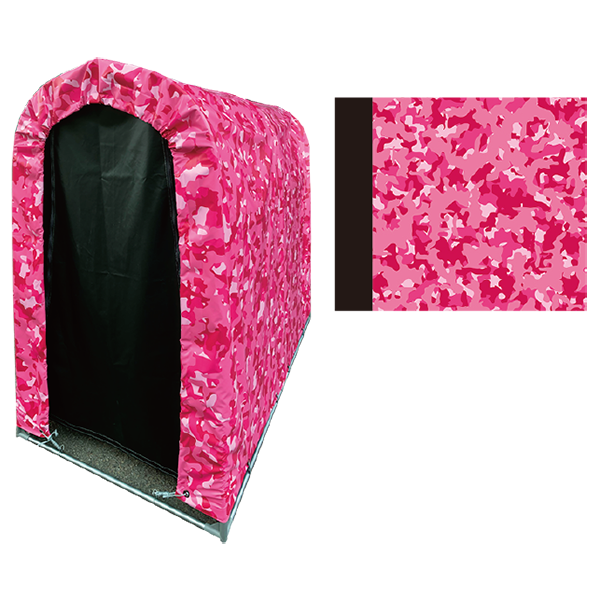 迷彩柄　サイクルハウス2台用　ピンク